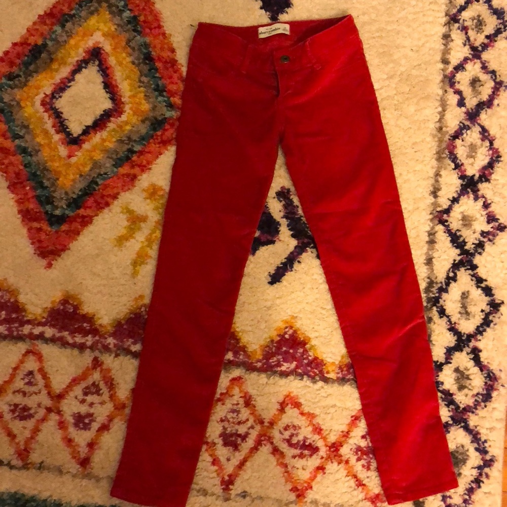 abercrombie kids red cordoroys